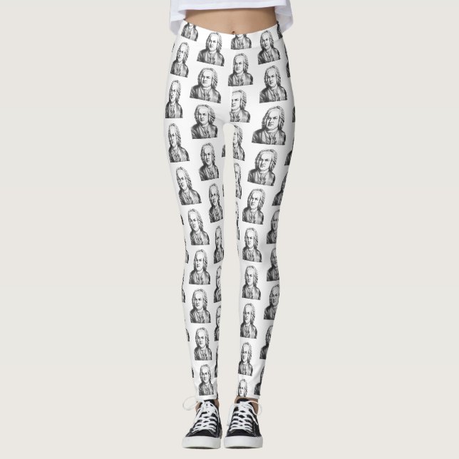 Leggings Repose Bach Face Compositeur de musique classique (Devant)