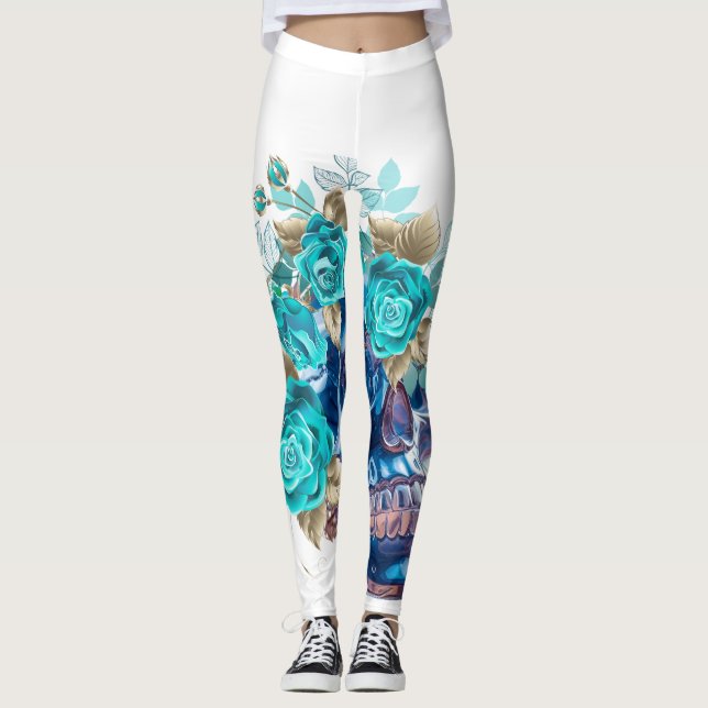 LEGGINGS REQUIEM FLEUR BLEUE (Devant)