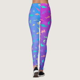 Leggings Requin coloré sous la mer School Party