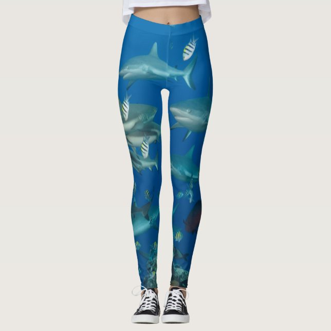 Leggings Requins de corail (Devant)