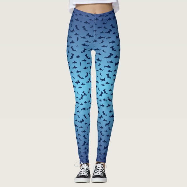 Leggings Requins et requins à tête de marteau (Devant)