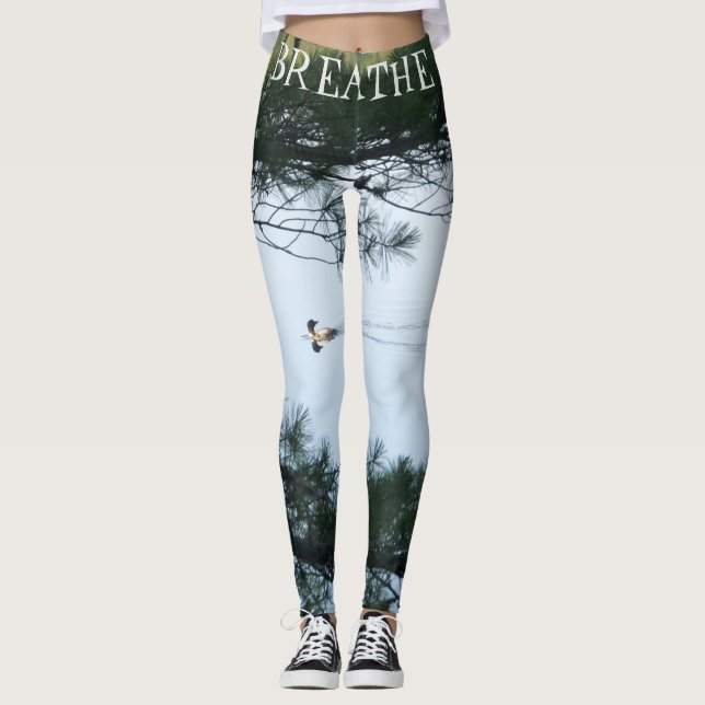 LEGGINGS RESPIREZ JUSTE LES GUÊTRES DE YOGA DE DINGUE (Devant)