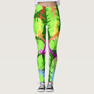 LEGGINGS RÉSUMÉ BOTANIQUE FEUILLES DE BANANIER
