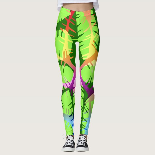 LEGGINGS RÉSUMÉ BOTANIQUE FEUILLES DE BANANIER (Devant)