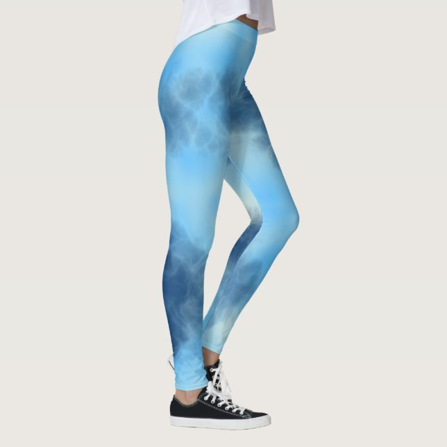 Leggings Résumé de Nuage Bleu (Droite)