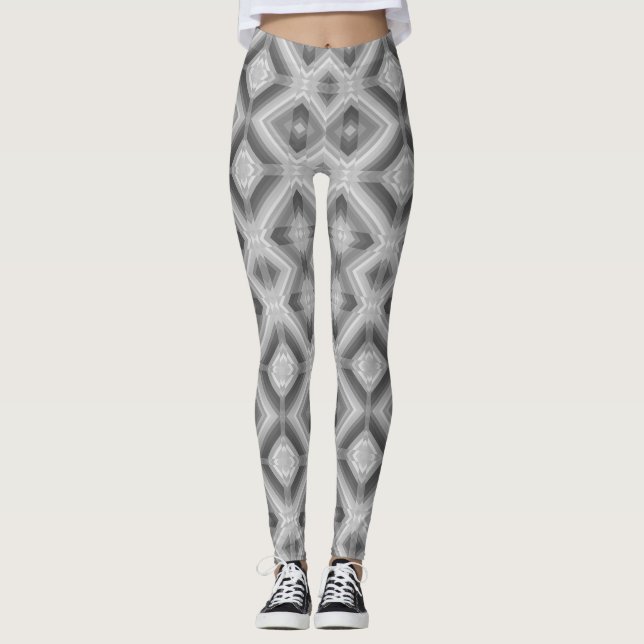 Leggings Résumé formes géométriques éléments blancs gris s (Devant)