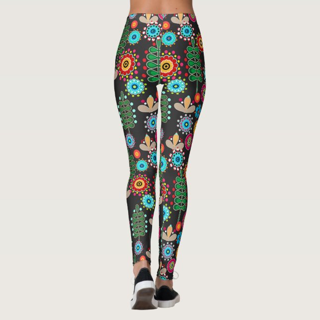 Leggings Rétro, Flower Patch (Dos)