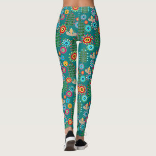 Leggings Rétro, Flower Patch