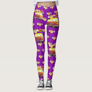 Leggings Rétro hippie souriante Van 1960's 1970 " s de