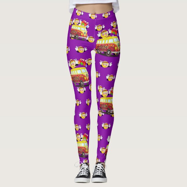 Leggings Rétro hippie souriante Van 1960's 1970 " s de (Devant)