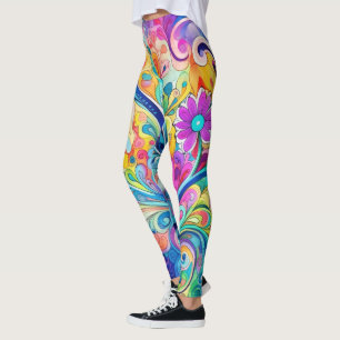 Leggings Rétro Hippsychedelique 70s 60s Hip