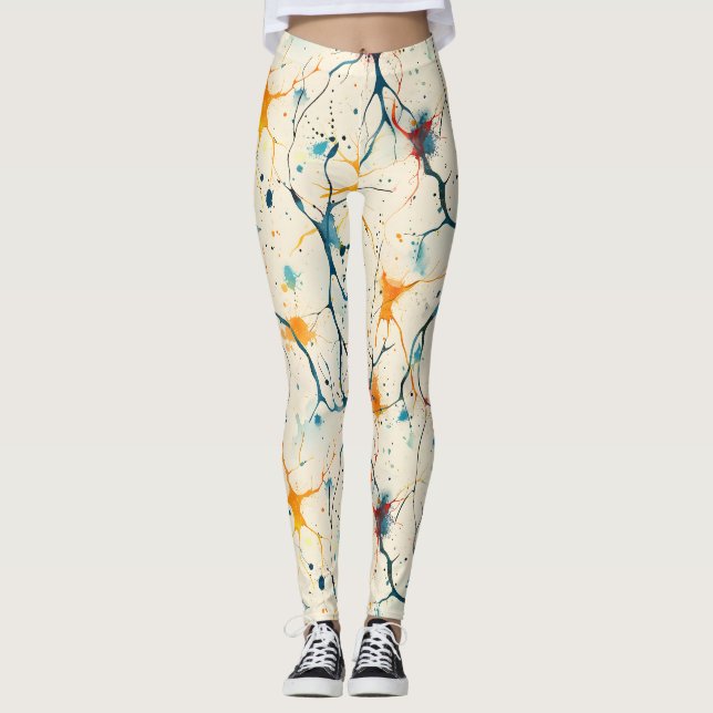 Leggings Rétro Hippsychedelique 70s 60s Hip (Devant)
