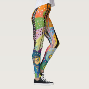 Leggings Rétro Hippy Psychedelique 60s 70s