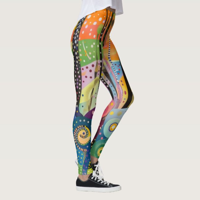 Leggings Rétro Hippy Psychedelique 60s 70s (Droite)