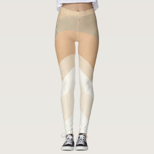Leggings Retro Mod Waves Earthy Neutral Mode