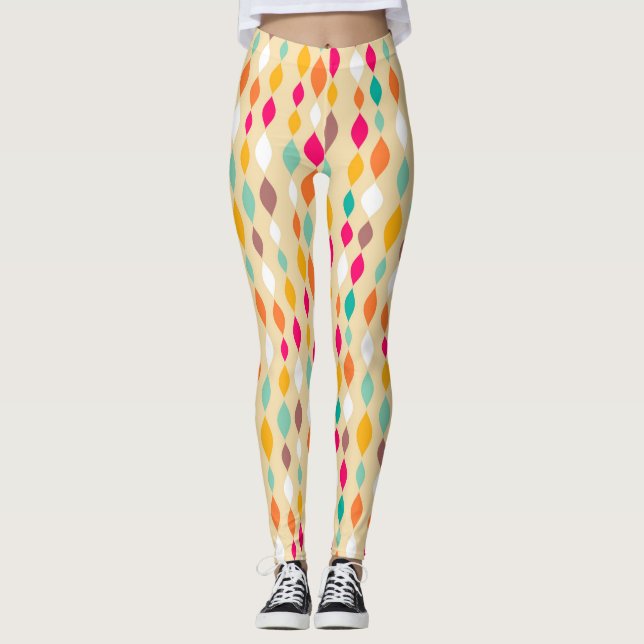 Leggings Rétro motif d'abrégé sur style (Devant)