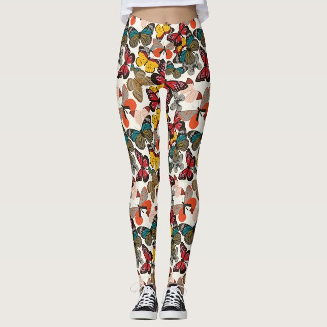 Leggings Rétro motif floral 7 (Devant)