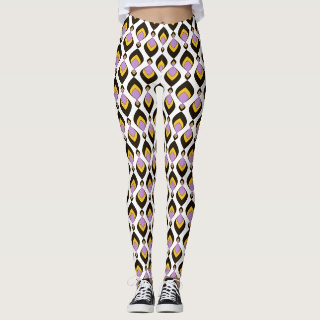 Leggings Retro, ornement rétro (Devant)