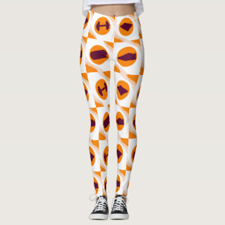 Leggings Retro Sunshine Patterns – Bold Colorful
