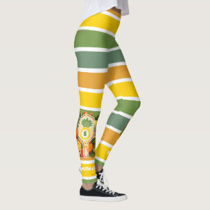 Leggings Retro Tropicale Ananas Pickleball Shower de Mariée