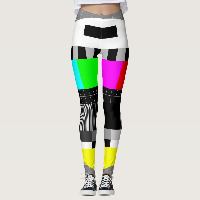 Leggings Retro TV pas d'illustration de signal. (Devant)