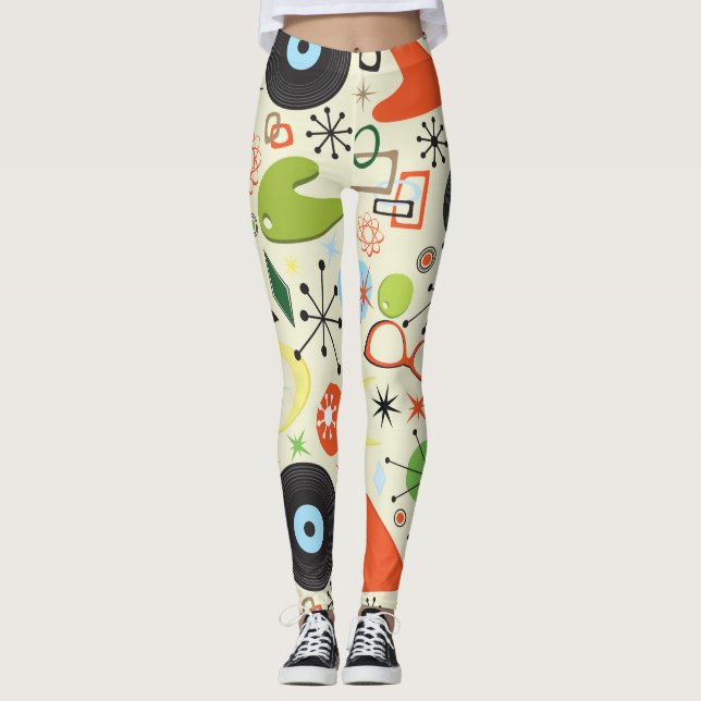 Leggings Retro Vintage 50's 1950's Style Motif (Devant)