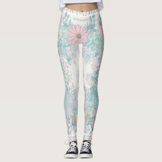 Leggings rêve chic délabré brume couleurs pastel journal dé