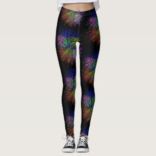 Leggings Réveillon du Nouvel An Feu d'Artifice Fête