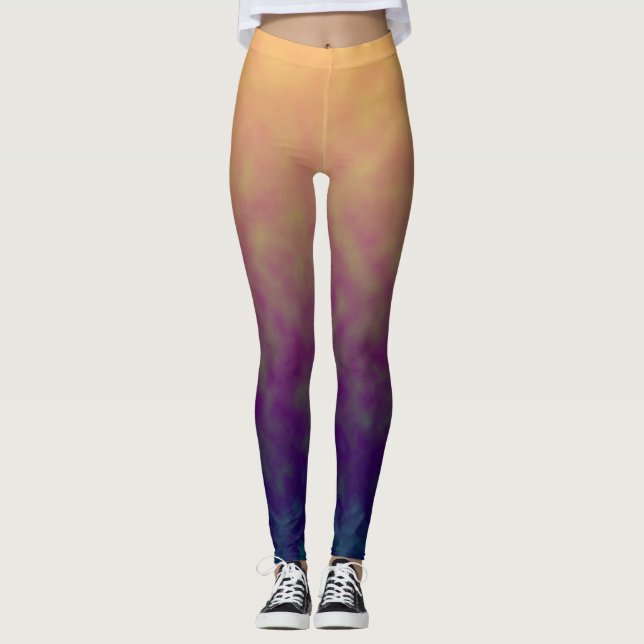 Leggings Rêverie du Crépuscule Doré (Devant)