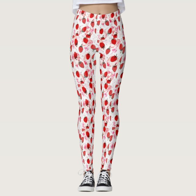 Leggings Rêves de fraises de lune (Devant)