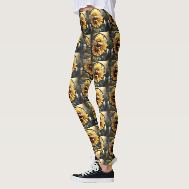 Leggings "Rêves effervescents : Dreamcatcher d'abeilles de  (Gauche)