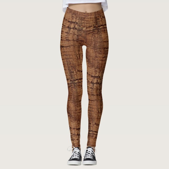 Leggings Revêtement en bois de chêne de châtaignier robuste (Devant)