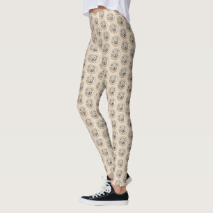 Leggings Revêtu doux Roue Peinture Terrier Art original