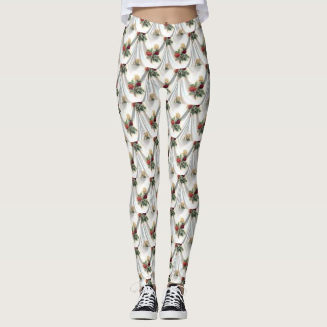Leggings rideau de rose rouge Thunder_Cove (Devant)
