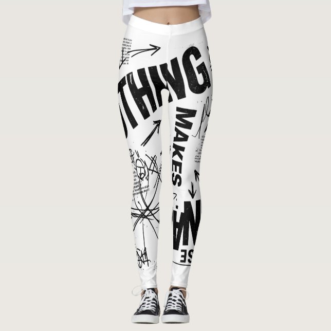 Leggings RIEN N'A DE SENS | Statement Anti Design Brutalist (Devant)