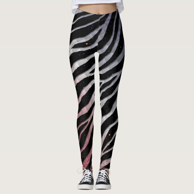 Leggings Ripped SpaceTime Stripes (Devant)