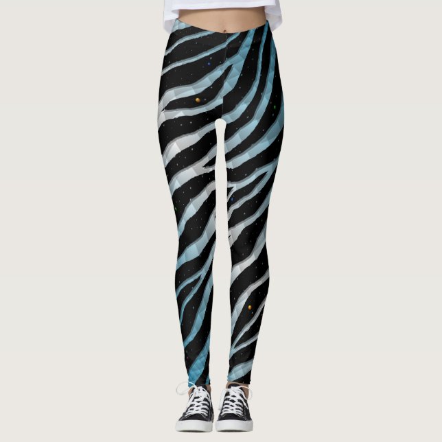 Leggings Ripped SpaceTime Stripes (Devant)