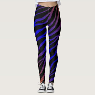 Leggings Ripped SpaceTime Stripes - orange/bleu