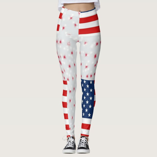Leggings rmdesignflo55 dessin USA Drapeau sur un arrière -  (Devant)