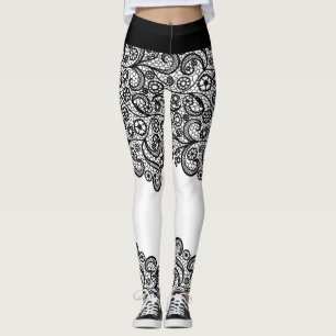 Leggings Robe nuptiale de dentelle de noir de l'express