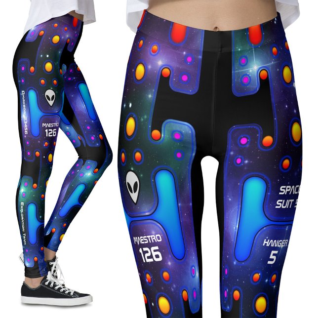 Leggings Robot futuriste mécanique Android (Créateur téléchargé)