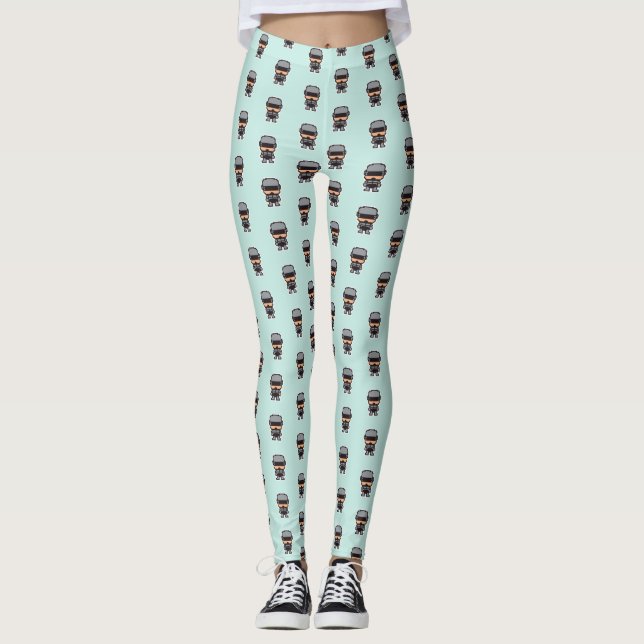 Leggings RobotCop à pixellisé (Devant)