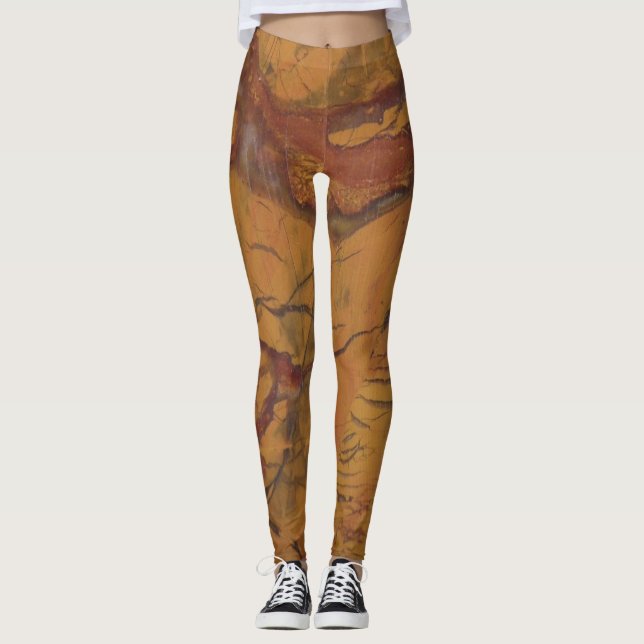 Leggings Roche naturelle de Jasper rouge flashy Photo conçu (Devant)