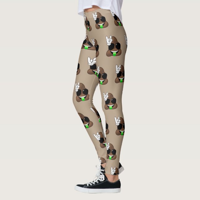 Leggings Roche sur la dunette d'Emoji (Gauche)