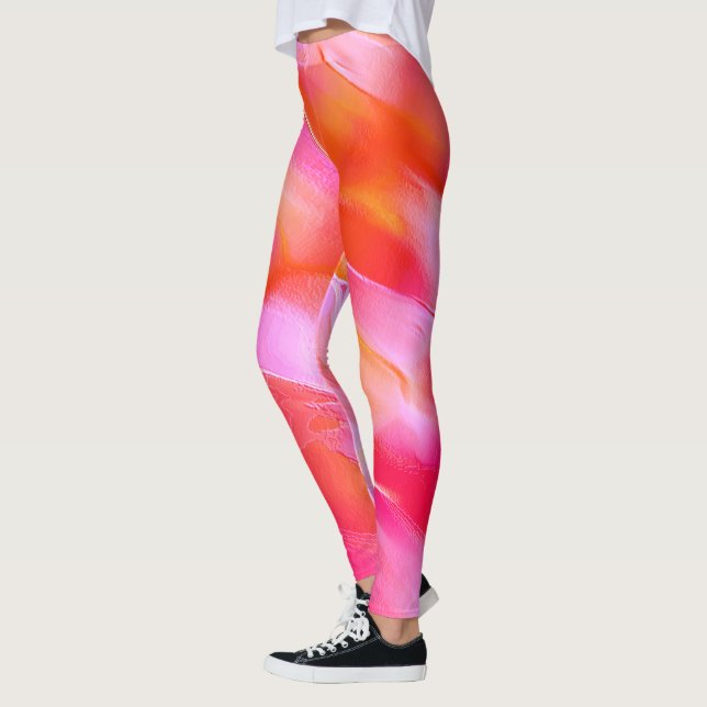 Leggings Rocher rose et orange pâle (Gauche)