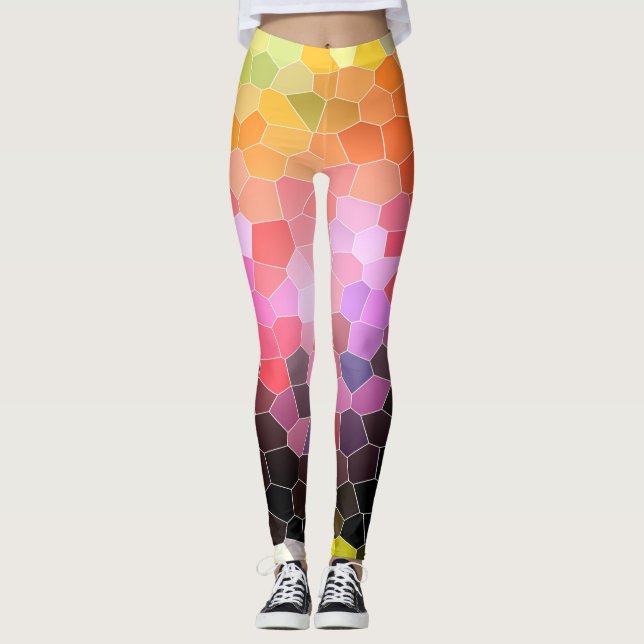 Leggings Rochers du coucher de soleil (Devant)