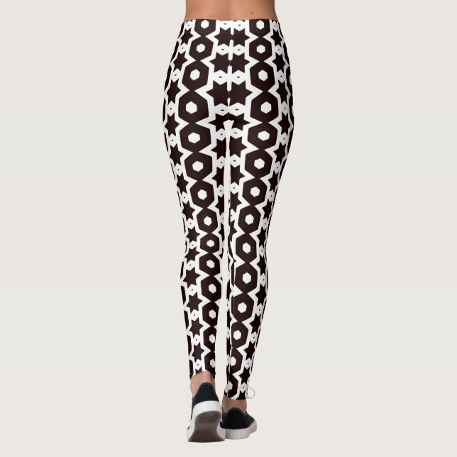 Leggings Rock Star noir & blanc XS-XL_Leggings (Dos)