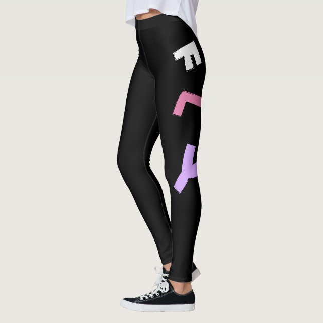 Leggings Rocket - Purple & PinkAbstract Pop Art. FLY! (Gauche)