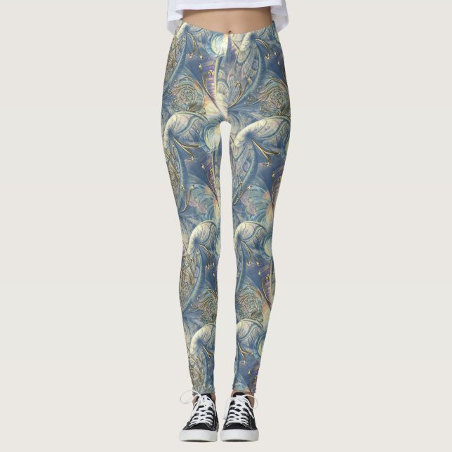Leggings Rococo Rich Motif design avec Gold Relief (Devant)