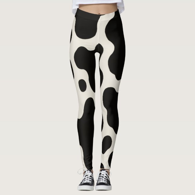 Leggings Rodeo Charme Saison Amusant Imprimé Vache  (Devant)